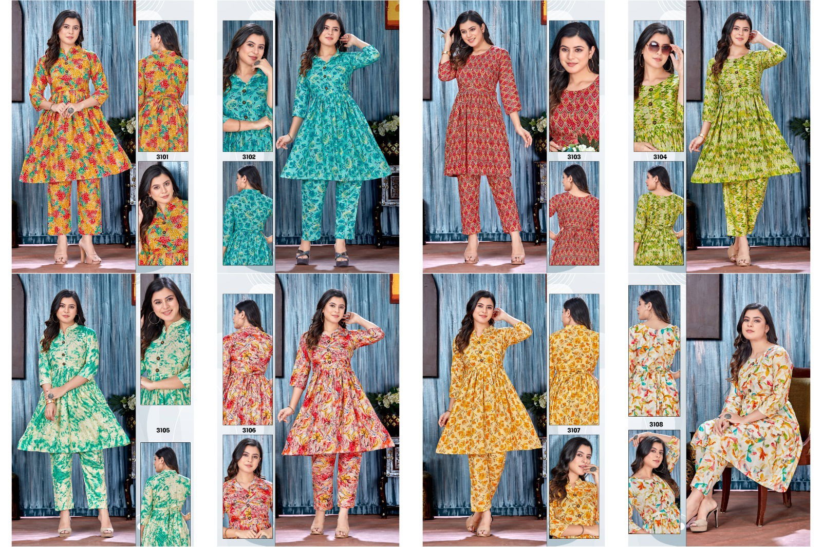 Shararat Vol 1 Rayon Printed Cord Set Kurti With Bottom Wholesale Market In Surat